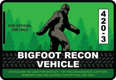 bigfoot RECON permit sticker