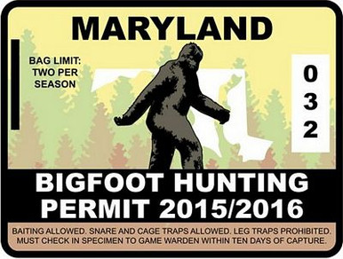 MARYLAND BIGFOOT HUNTING STICKER