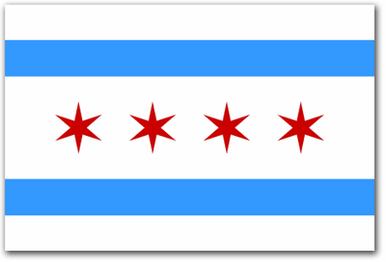 Illinois CHICAGO FLAG STICKER