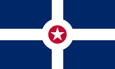 Indiana Indianapolis City Flag Sticker