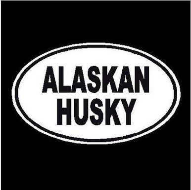 Alaskan Husky Oval Decal