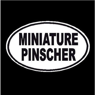 Miniature Pinscher Oval Decal