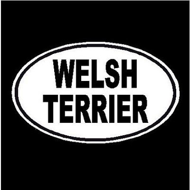 Welsh Terrier Oval Decal