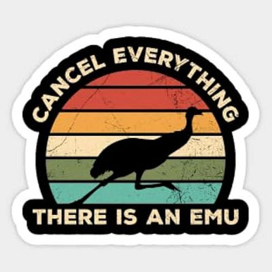 Emu funny animal sticker 6