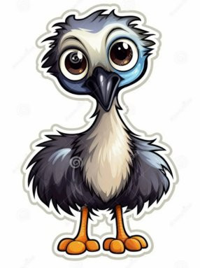 Emu Funny Animal Sticker 9