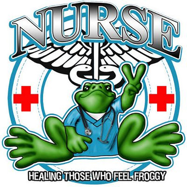 PEACE FROG NURSE STICKER