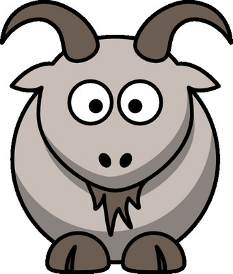 Goat Cartoon Decal Color