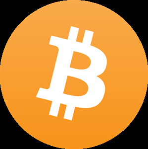 bitcoin logo orange round