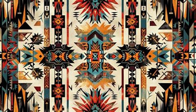 colorful native American quilt sticker