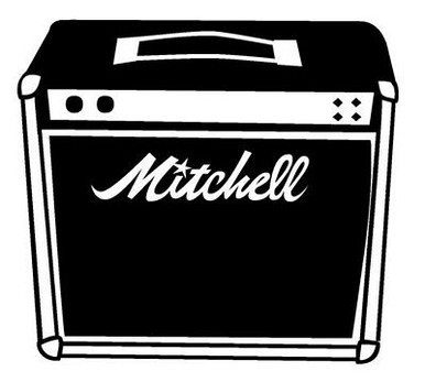 Mitchell Amplifier Black and White Sticker