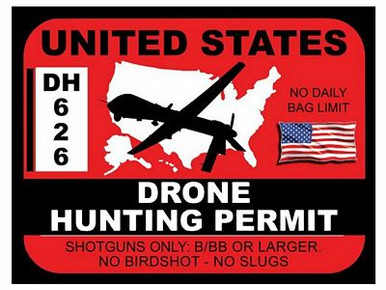 DRONE HUNTING PERMIT STICKER 2