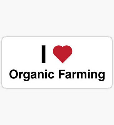 I Love Organic Farming sticker