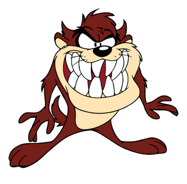 tasmanian devil looney tunes TAZ BIG TEETH STICKER