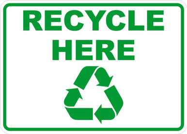 RECYCLE HERE STICKER