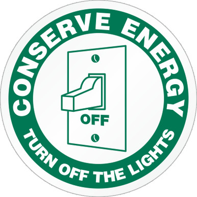turn off sticker conserve recycle sticker