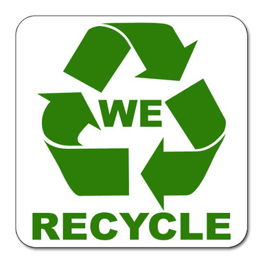we recycle sticker