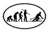 Evolution Sport Stickers SKI DOWN HILL - OVAL W