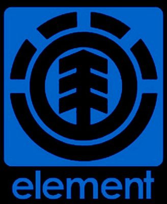 element blue  Skateboard sticker