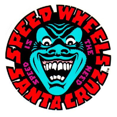santa cruz speed wheels logo sticker