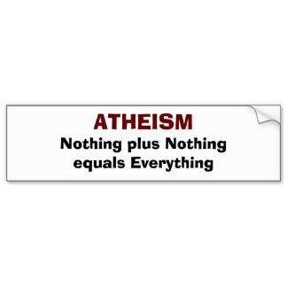 atheist math bumper sticker