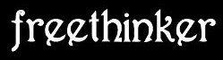 freethinker B&W bumper sticker