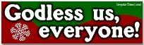 godless us everyone bumper sticker