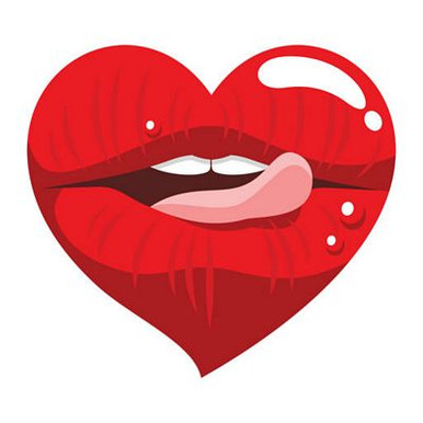 Heart Lips Sticker 2
