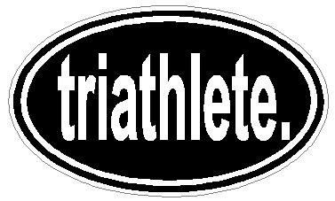 Oval Running Decals Triathlete Sticker R