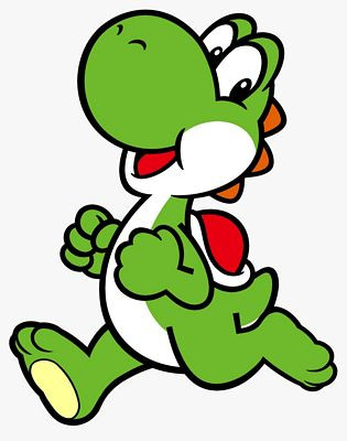 super mario yoshi sticker running