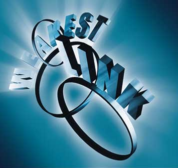 Weakest Link game sticker