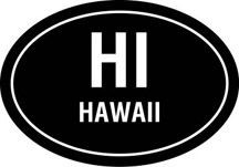 HI Oval Decal