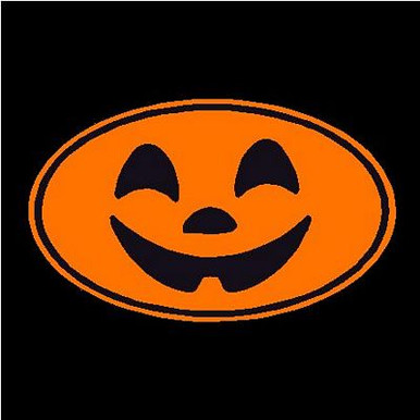 Pumpkin Oval Decal