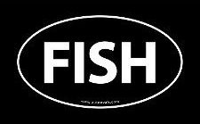 FISH OVAL STICKER