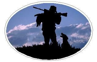 Oval Man Hunting Decal 04