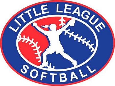 little league softbal OVAL STICKER