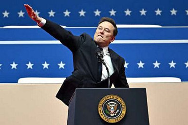 ELONS NAZI SALUTE STICKER