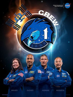 SpaceX Crew 1 Commercial Crew Sticker