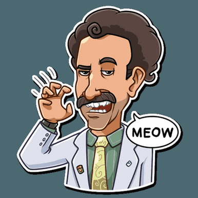 borat very nice funny cat sticker 8