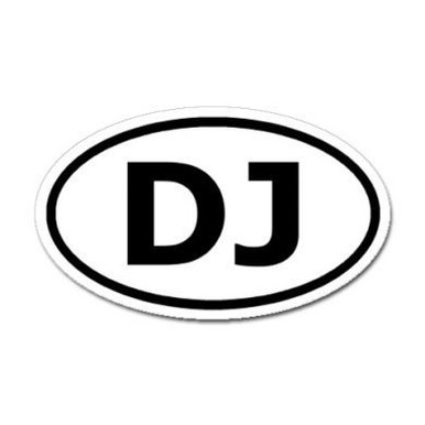 DJ OVAL music STICKER