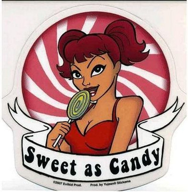 Sweet As Candy Color Window Sticker