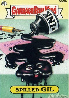 Spilled GIL Funny Decal Name Sticker