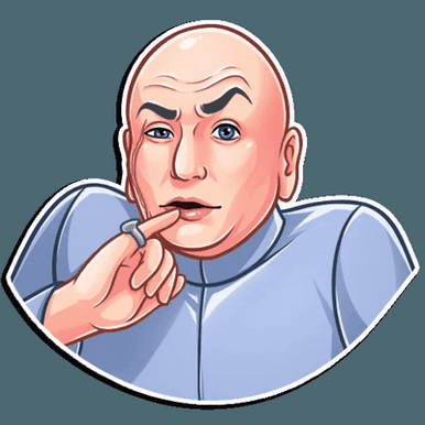 dr evil funny tv show sticker 10