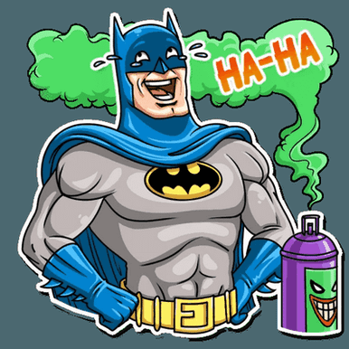 batman comic book sticker 1
