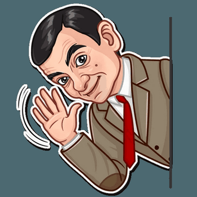 mr bean show funny car sticker 5