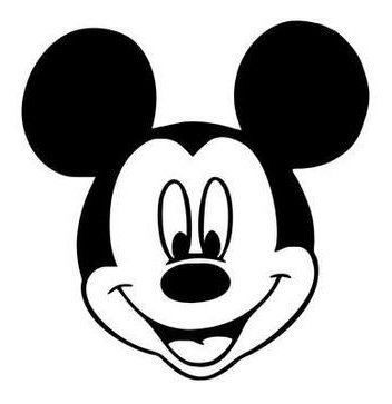 MICKEY MOUSE HEAD DIECUT D CARTOON DECAL