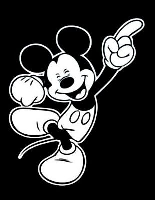 MICKEY MOUSE POINTING Decal Sticker