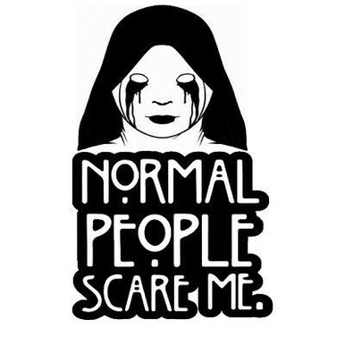 AMERICAN HORROR STORY B&W STICKER