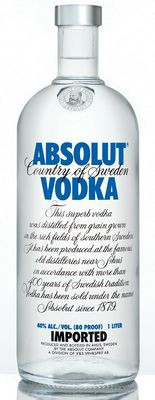 Absolut Vodka Bottle