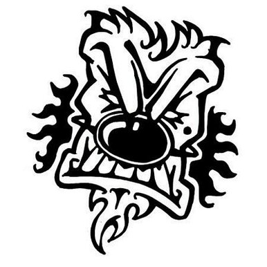 ICP Evil Clown Face Die Cut Sticker 1214