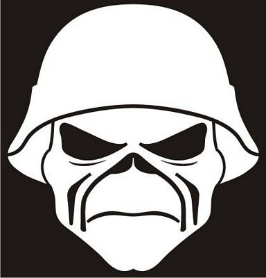 Iron Maiden Army Head Vinyl Decal Sticker